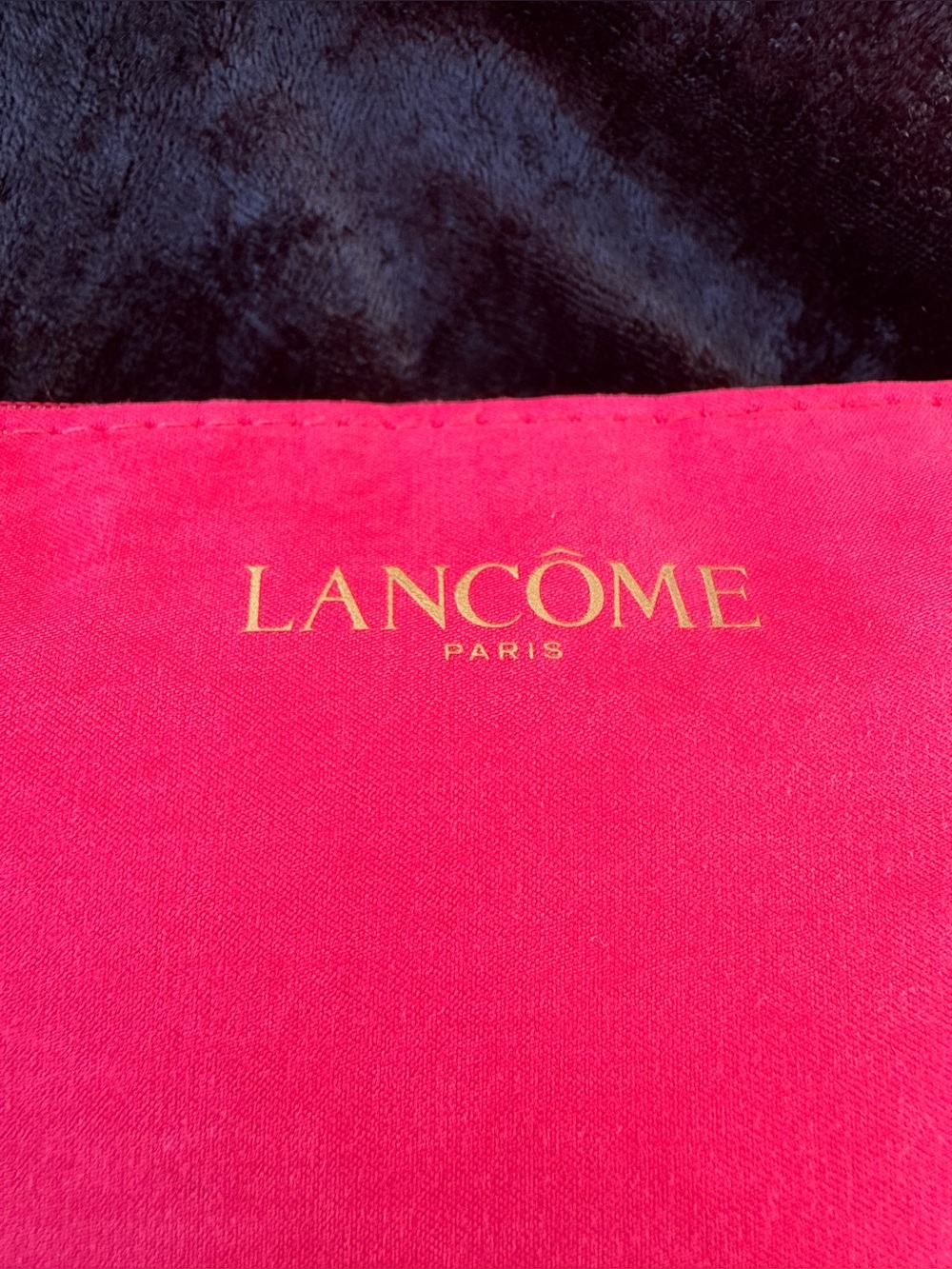 LANCOME PARIS Cosmetic Case with Gold Logo